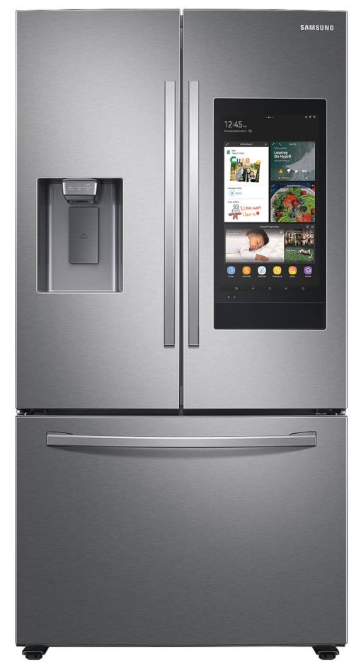 Samsung 26.5 Cu. Ft. Fingerprint Resistant Stainless Steel 3-Door French Door Refrigerator With Family Hub And External Water & Ice Dispenser