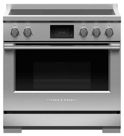 Fisher & Paykel Series 9 36" Stainless Steel Induction Range, 5 Zones With SmartZone, Self-Cleaning