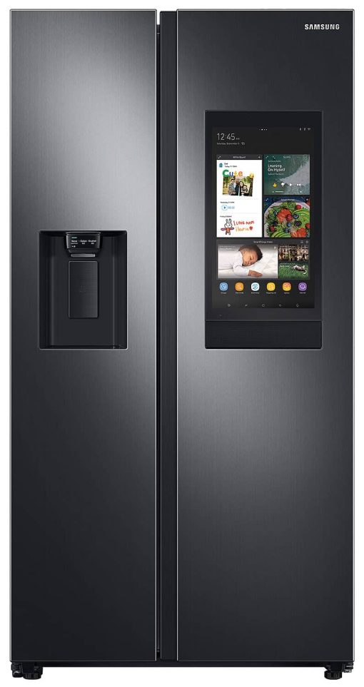 Samsung 21.5 Cu. Ft. Fingerprint Resistant Black Stainless Steel Counter Depth Side-By-Side Refrigerator With Touch Screen Family Hub