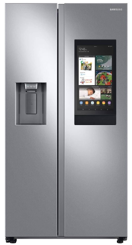 Samsung 21.5 Cu. Ft. Fingerprint Resistant Stainless Steel Counter Depth Side-By-Side Refrigerator With Touch Screen Family Hub
