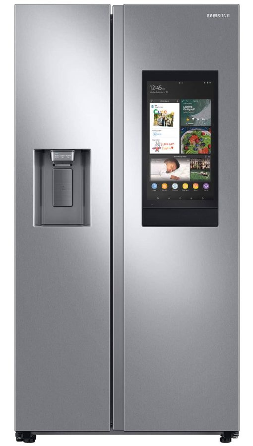Samsung 26.7 Cu. Ft. Large Capacity Fingerprint Resistant Stainless Steel Side-By-Side Refrigerator With Touch Screen Family Hub