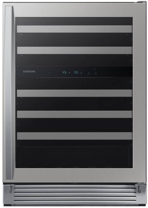 Samsung 51-Bottle Capacity Fingerprint Resistant Stainless Steel Wine Cooler
