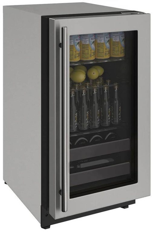 U-Line 18" Stainless Frame Beverage Center