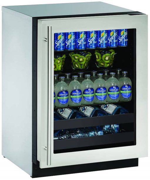 U-Line 24" Stainless Frame Beverage Center