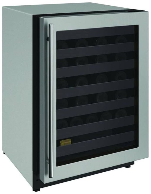 U-Line 24" Stainless Frame Wine Refrigerator