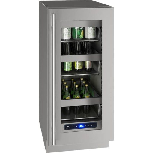 U-Line 15" Stainless Frame Refrigerator