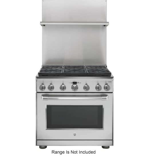 GE 36" Professional 30"-36" Adjustable Height Backsplash With Shelf