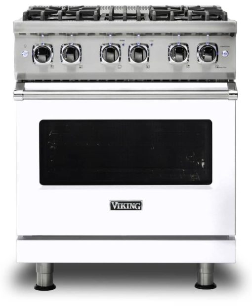 Viking 5 Series 30" White Freestanding Dual Fuel Range