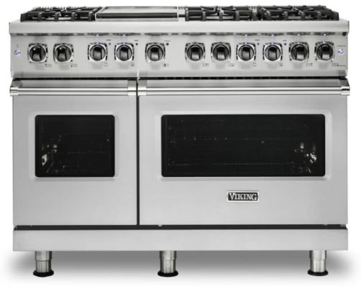 Viking 5 Series 48" Stainless Steel Freestanding Dual Fuel Range With Griddle