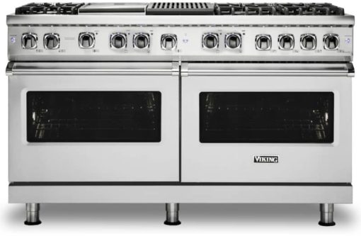 Viking 5 Series 60" Stainless Steel Freestanding Dual Fuel Range With Griddle & Grill