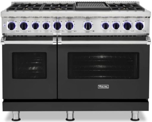 Viking 7 Series 48" Cast Black Dual Fuel Range With Griddle