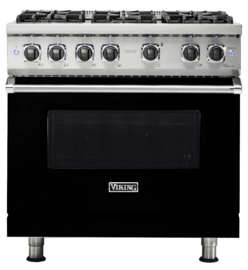 Viking Professional 5 Series 36" Black Natural Gas Range