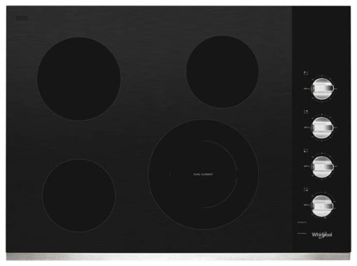 Whirlpool ADA 30" Stainless Steel Electric Ceramic Glass Cooktop With Dual Radiant Element