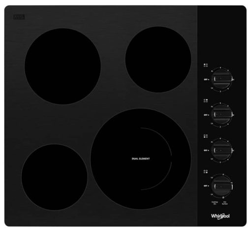 Whirlpool ADA 24" Black Compact Electric Ceramic Glass Cooktop