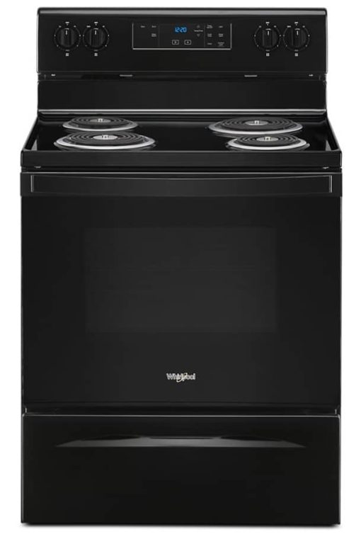 Whirlpool 4.8 Cu. Ft. Black Electric Range With Keep Warm Setting