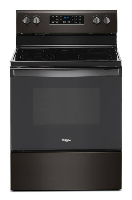 Whirlpool 5.3 Cu. Ft. Fingerprint Resistant Black Stainless Electric Range With Frozen Bake Technology