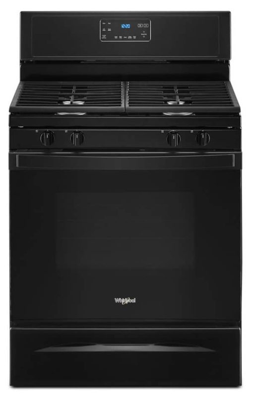 Whirlpool 5 Cu. Ft. Black Gas Range With SpeedHeat Burner