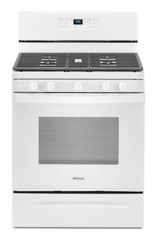 Whirlpool 5 Cu. Ft. White Gas Range With Center Oval Burner