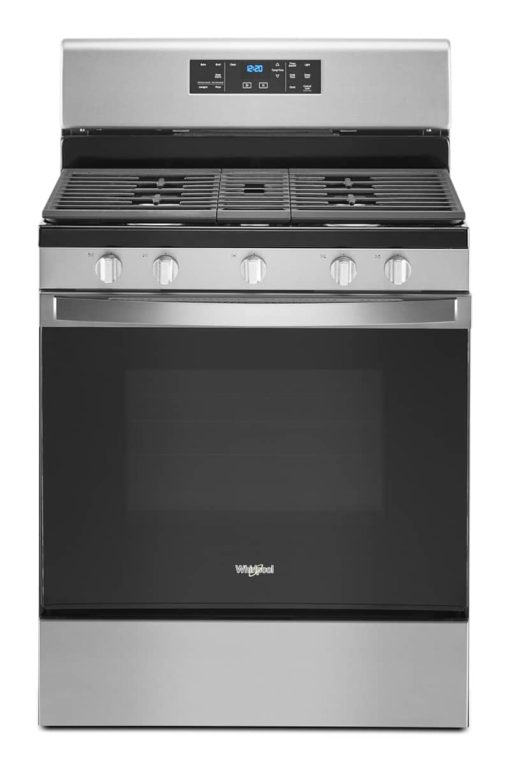Whirlpool 5 Cu. Ft. Fingerprint Resistant Stainless Steel Gas Range With Center Oval Burner