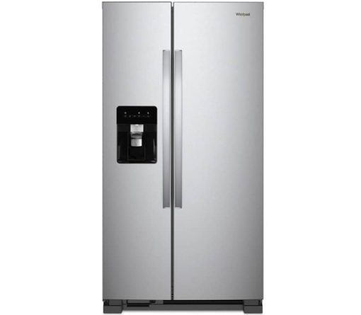 Whirlpool 36" Monochromatic Stainless Steel Side-By-Side Refrigerator