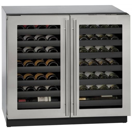 U-Line 3000 Series 36" Stainless Frame Dual-Zone Wine Refrigerator