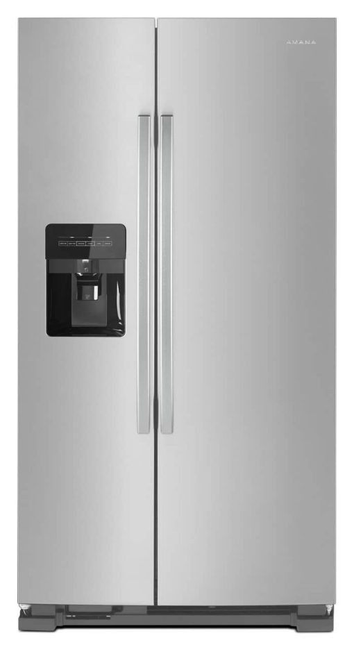 Amana 33" Stainless Steel Side-By-Side Refrigerator With Dual Pad External Ice And Water Dispenser