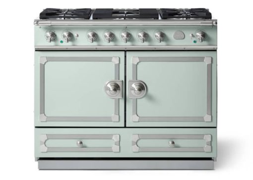 La Cornue CornuFe 110 43" Suzanne Kasler Tapestry With Satin Chrome Dual Fuel Range