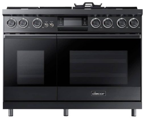 Dacor Contemporary 48" Graphite Stainless Steel Dual-Fuel Natural Gas Steam Range With Griddle