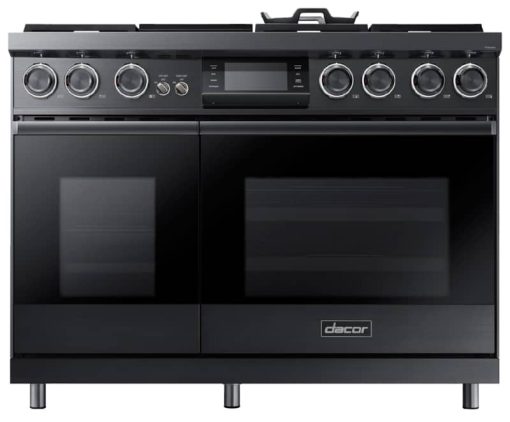 Dacor Contemporary 48" Graphite Stainless Steel Dual-Fuel Liquid Propane Steam Range With Griddle
