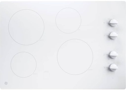 GE ADA 30" White Built-In Knob Control Electric Cooktop