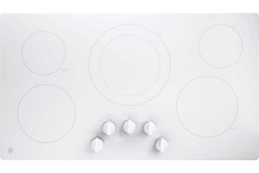 GE ADA 36" White Built-In Knob Control Electric Cooktop