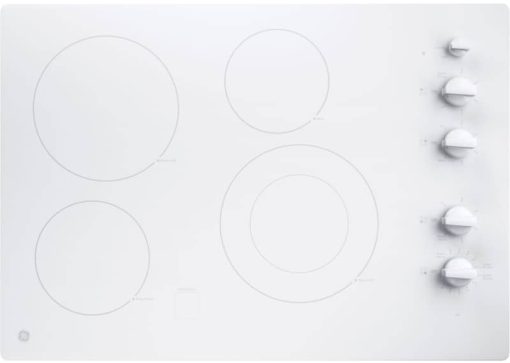 GE ADA 30" White Built-In Knob Control Electric Cooktop