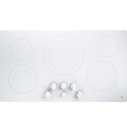 GE ADA 36" White Built-In Knob Control Electric Cooktop