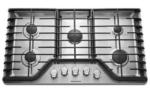 KitchenAid ADA 36" Stainless Steel 5-Burner Gas Cooktop