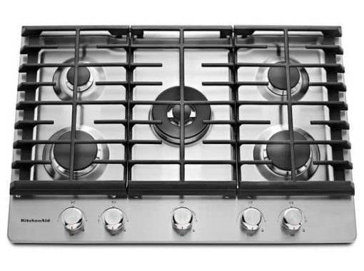 KitchenAid 30" Stainless Steel 5-Burner Gas Cooktop