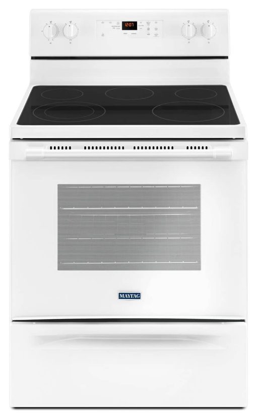 Maytag 5.3 Cu. Ft. White Electric Range With Shatter-Resistant Cooktop