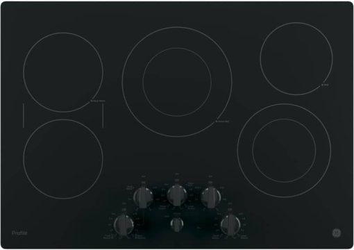 GE Profile ADA 30" Black Built-In Knob Control Electric Cooktop