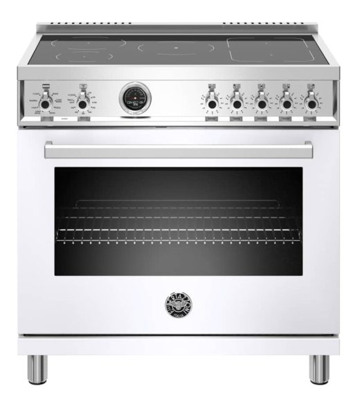 Bertazzoni Professional Series 36" White Self-Clean Induction Range