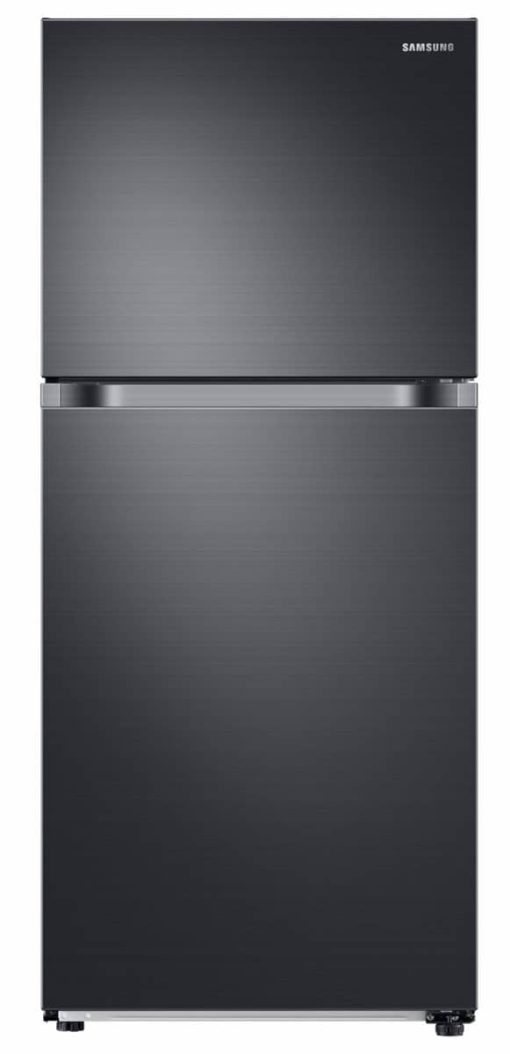 Samsung 18 Cu. Ft. Fingerprint Resistant Black Stainless Steel Top Freezer Refrigerator With FlexZone And Ice Maker