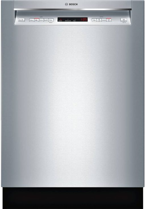 Bosch 300 Series 24" Stainless Steel Recessed Handle Dishwasher