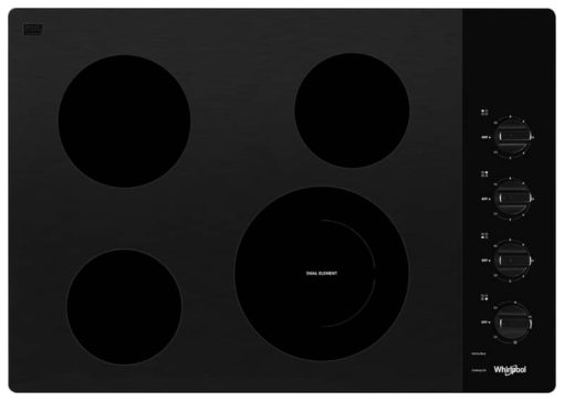 Whirlpool ADA 30" Black Electric Ceramic Glass Cooktop With Dual Radiant Element