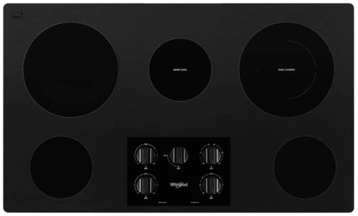 Whirlpool ADA 36" Black Electric Ceramic Glass Cooktop With Dual Radiant Element