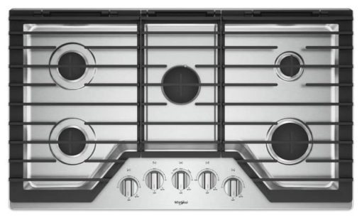 Whirlpool 36" Stainless Steel Gas Cooktop With Griddle