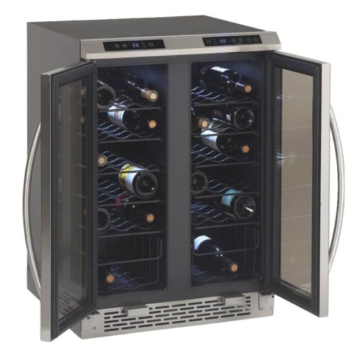 Avanti 24" Stainless Frame Side-By-Side Dual Zone Wine Chiller - Image 2