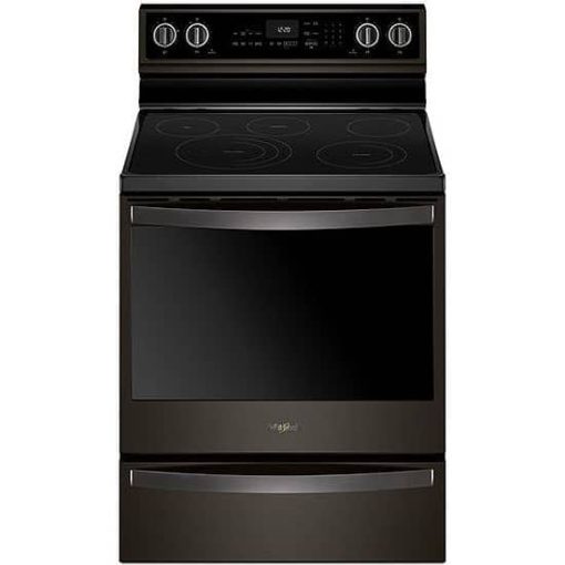 Whirlpool 6.4 Cu. Ft. Fingerprint Resistant Black Stainless Steel Electric Range With Frozen Bake Technology
