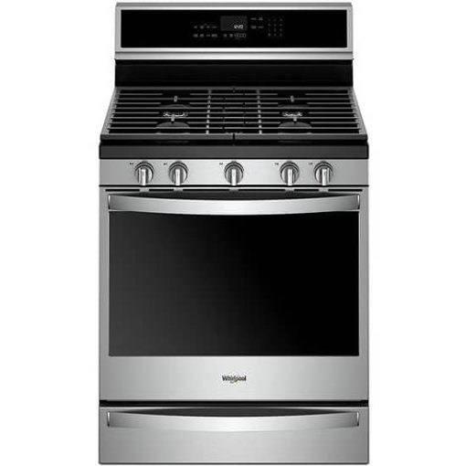 Whirlpool 5.8 Cu. Ft. Fingerprint Resistant Stainless Steel Smart Freestanding Gas Range With EZ-2-Lift Grates
