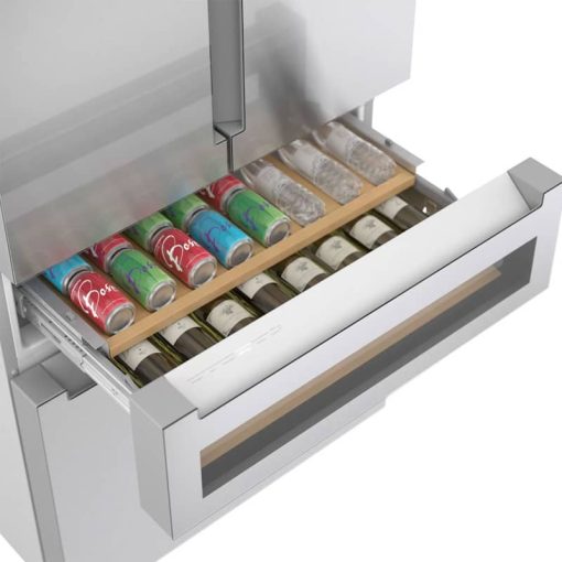 Bosch 800 Series 36" Glass Over Stainless Steel Counter Depth 4 Door French Door Refrigerator - Image 6
