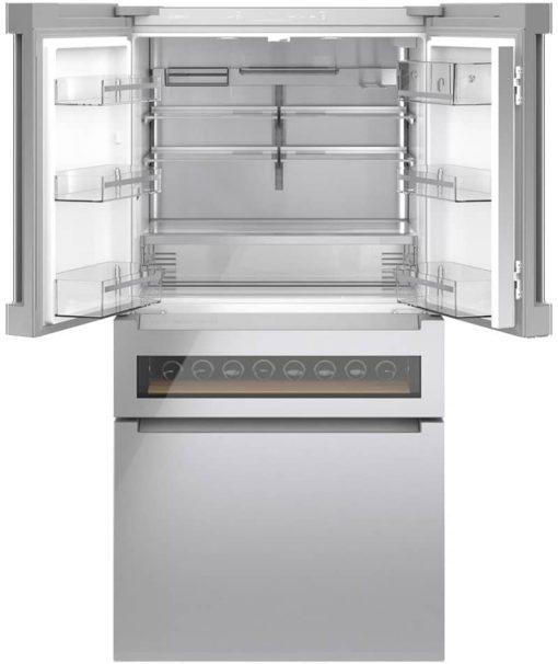 Bosch 800 Series 36" Glass Over Stainless Steel Counter Depth 4 Door French Door Refrigerator - Image 3