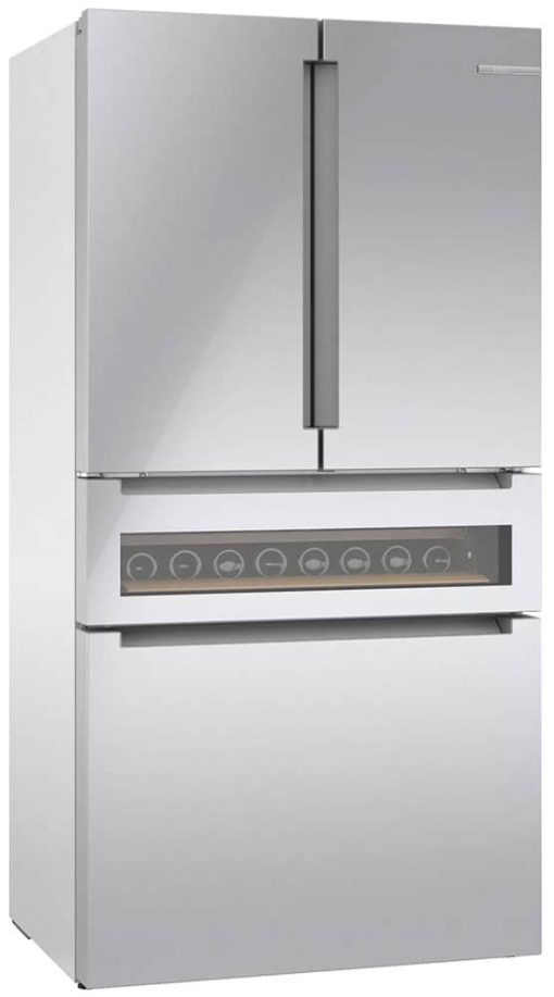 Bosch 800 Series 36" Glass Over Stainless Steel Counter Depth 4 Door French Door Refrigerator - Image 5