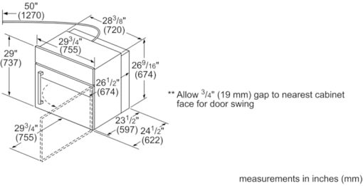 Bosch Benchmark Series 30" Stainless Steel Right Hinge Single Wall Oven - Image 5